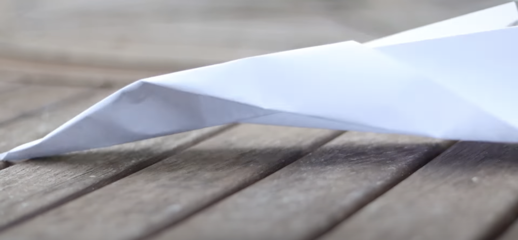 Paper airplane coming unfolded